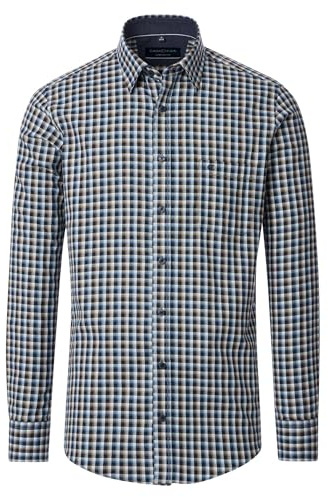 CASAMODA Flanellhemd Langarm kariert Comfort Fit
