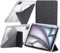 EspZanthic Funda para iPad Air 11 Pulgadas M3/M2 (2025/2024), iPad Air 5/4 (10,9 Pulgadas, 2022/2020) con Portalápiz, 6 en 1 Ángulos de Visión Múltiples, Tapa Trasera Transparente