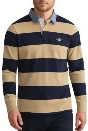 GANT REG Chambray Stripe Heavy Rugger, Beige, M