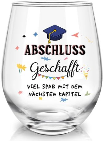 Joymaking Bicchiere di vino Laurea Regalo Studente, Laurea 10 Classe Laurea Passato Regalo 17oz