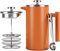Enfmay Cafetière 1000ml,3 Level Filter Double-Walled Insulated French Press Caffettiere for Home and Office Coffee Pot,Stainless Steel French Press Coffee Maker,Extra 1Filter and 2-in-1 Clip Spoon