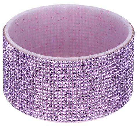 PATIKIL Glitter Silicone Boot, Diamond Water Bottle Protective Boot Shining Anti Slip Cup Sleeve Accessories for Stanley Tumbler 20-40OZ with 2.8 Bottom, Purple