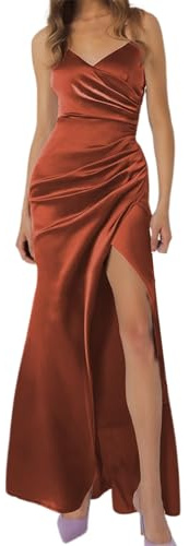 Luadnysin Dress Robe De Cocktail Bordeaux Terracotta Bleu Roi Soirée Chic Demoiselle d'honneur Soiree Femme Et Elegant Champagne Fendue Ceremonie Ciel Princesse Longue Verte