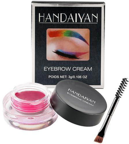 Augenbrauen Pomade, wasserdichtes Augenbrauen-Gel, Augenbrauen-Pomade mit Pinsel, langanhaltend, für dichte und natürlich aussehende Augenbrauen-Rosa