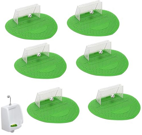 Urinal Sieb, 6 Stück Urinalsieb mit Duft, Urinalsiebe für Männer Badezimmer, Pissoir Einsatz, Pissoirsieb für Toilette, Fußball Design, für Öffentliche Toiletten, Hotels, Wohnungen