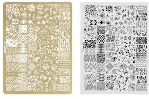 Placa de estampado de uñas, diseño de encaje de mariposa, placa de uñas, placa de imágenes para uñas, decoración de uñas, placas de sello