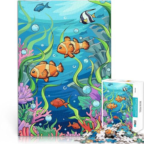 Puzzle für Teenager 1000 Teile Anspruchsvoll, Aber lustig und humorvoll Unterwasser-Nemofisch Künstlersammlung, Bildende Kunst38x26cm