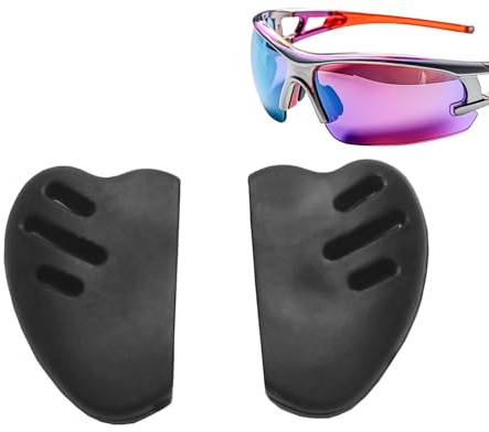 Nasenbrücke Pads - Gestelle, Brillen | Rutschfeste Ersatzteile, Weiche Gummi Nasenstücke mit Doppel Loch Abstand, Bequeme Nasenauflagen Zubehör für Optische Sonnenbrillen und Fahrrad Sportbrillen Komf