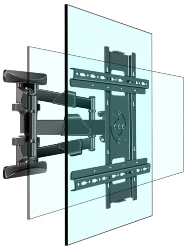 QICBYING Rotate Arm TV Stand - Vertical/Horizontal Rotating TV Wall Mount, Full Motion 90 Degree Bracket, Fits Most 30-70 Inch LED LCD Flat Curved Screen, Max VESA 400x400mm