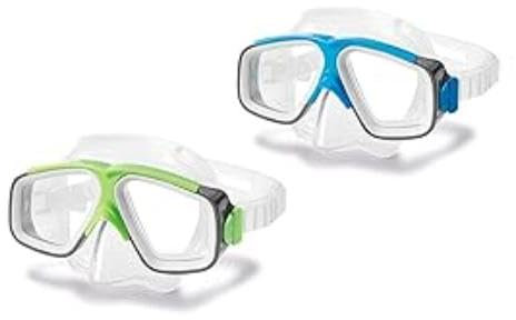 Intex 55975 Gafas Buceo, Unisex niños, Celeste, 18 x 22 x 13 cm