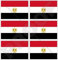ÄGYPTEN Ägyptische Flagge 40mm Mobile, Handy Vinyl Mini Aufkleber, Abziehbilder x6 Stickers