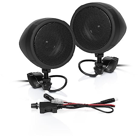 Boss Audio Systems MCBK425BA Moto/VTT Sound System - Bluetooth, 3 Haut-parleurs Pouces, Weatherproof, entrée auxiliaire, contrôle du Volume