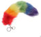 Peakpet 38cm Fuchsschwanz Schlüsselanhänger Fashion Farbverlauf Taschenanhänger künstlich Fuchsschweif Weich Schweifanhänger mit Schlüsselring und Karabiner (Bunt)