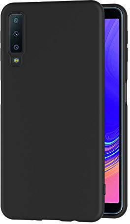 AICEK Compatible Samsung Galaxy A7 2018 Hülle, Schwarz Silikon Schutzhülle für Galaxy A7 2018 Case TPU Bumper Samsung A7 2018 Handyhülle (6,0 Zoll)