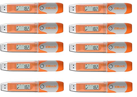 Elitech Wiederverwendbarer USB-Datenlogger PDF für Temperatur und Luftfeuchtigkeit RC-51H 10Pack