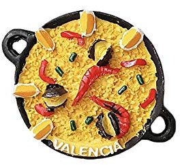 Risotto 3D Valencia España Nevera Imán de Nevera Recuerdos Turísticos Hecho A Mano de Resina Artesanía Pegatinas Magnéticas Inicio Cocina Decoración Regalo de Viaje