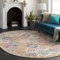 Livabliss Sicily Vintage groß - Wohnzimmer 200x275 cm, Esszimmer, Schlafzimmer, Orientalischer Boho Style - Carpet Living Room, Bunter Muster, Senfgelb, Orange, Weinrot, Blau