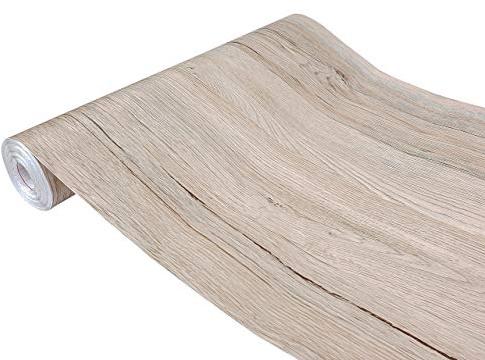 Klebefolie Möbel 90x990 cm | Möbelfolie selbstklebend in Holzoptik | Folie für Möbel zur einfachen Renovierung von Türen, Tischen und Regalen | Klebefolie dekorativ und abwaschbar | Sand Eiche