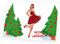Seelenzauber Weihnachtskarte Sexy Weihnachtsfrau mit passendem Umschlag 1x Karte 1x Umschlag