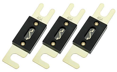 BOJACK 40 Amp 32 VDC ANL Flachsicherungen für Auto-Audio- und Videosystem (Packung mit 3 Stück)