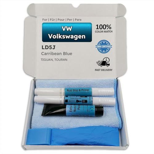 Genuine Colors Lackstift Carribean Blue LD5J für VW Volkswagen Blau TIGUAN TOURAN