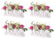 Jinfa 4 Set Handgefertigte kleine Keramik Deko Blumenvasen Set aus 10 Vasen in weiß
