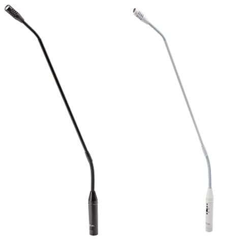 HELVIA Cardioid Condenser Gooseneck Microphone XLR, 55cm, Black/White - STILE 550S/WH (Black)