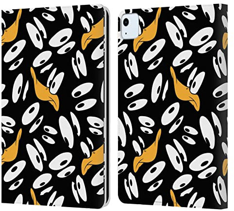 Head Case Designs Licenciado Oficialmente Looney Tunes Daffy Duck Patrones Carcasa de Cuero Tipo Libro Compatible con Apple iPad Air 2020/2022