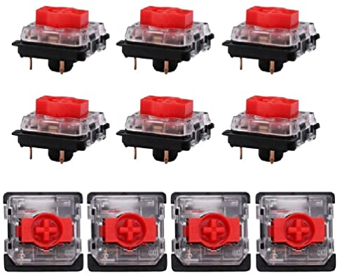 10PCS KS-27 Low Profile Gateron Schalter Rot Blau Braun 3 Pins Ultra-Slim für mechanische Tastatur für Air75 Air60 Rot Braun Blau Custom Hot Swap Ultra-Slim Taktile Schalter für Low Switch