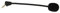 Microphone de Jeu Détachable pour Hyper X Cloud II sans Fil, Réduction du Bruit, Bras Flexible, Rotation à 360°, Remplacement du Micro pour Cloud Core, Cloud Pro Silver, Cloudx