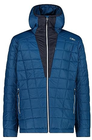 CMP M Jacket Fix Hood Polyester 20d Blau - PrimaLoft Warme ultraleichte Herren PrimaLoft Isolationsjacke, Größe 48 - F