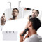 WingFly 360 Grad Spiegel mit Licht, 3 Wege Kosmetikspiegel mit Halterungen, Höhenverstellbarer Klappspiegel für Badezimmer Schlafzimmer Make-up Dusche Rasieren Styling Schneiden