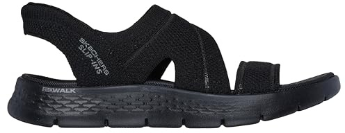 Skechers Damen Go Walk Flex Sandal Enticing, Black Textile, 39 EU