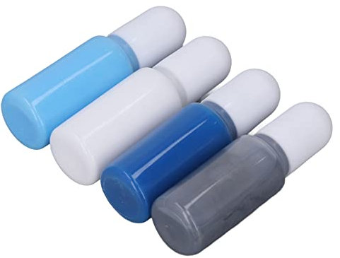 Epoxidharz-Farbstoff, 4 Farben, Harmlos, Breite Anwendungen, Epoxidharz-Pigment für Kleidung Zur Schmuckherstellung (Set 6: Marineblau, Grau, Weiß, Hellblau)