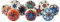 Royal Kraft Sknob011_20 10 Designs x 2 = 20 Knobs Vintage Style Hand Painted Ceramic Knobs for Kitchen Cupboard Door Drawer Wardrobe (Multi-Colour)