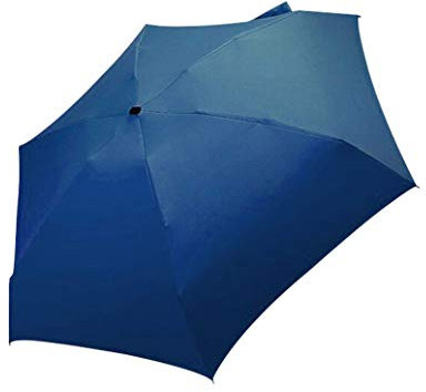 Paraguas de prueba de paraguas plano ligero plegable equipo de lluvia con sombrilla paraguas automático (azul marino, talla única)