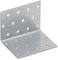 Winkelplatte, verzinkt, perforiert, für Holz, 2 mm dick, Eckwinkel, Metall, L-Platte, robust, 60 mm x 60 mm x 80 mm, 10 Stück