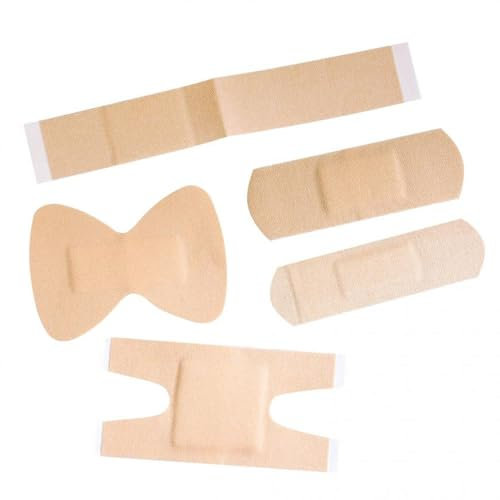 Franz Mensch Pflasterset Elastic, 50-teilig | PE, 2 Packungen, 5 verschiedene Größen, fingerpflaster, fingerkuppenpflaster, hypoallergene und atmungsaktive Pflaster