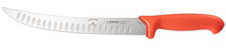 Giesser Messer - Made in Germany - WildLine Serie für Jäger und Angler, rutschfest, cm, Farbe orange, scharf, Griff PrimeLine, rostfrei (Zuschneidemesser Kullen 25 cm)