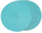 FunWheat Lot de 8 sets de table ronds tressés pour tables de salle à manger, lavables, antidérapants, 38,1 cm (turquoise, 8 pièces)