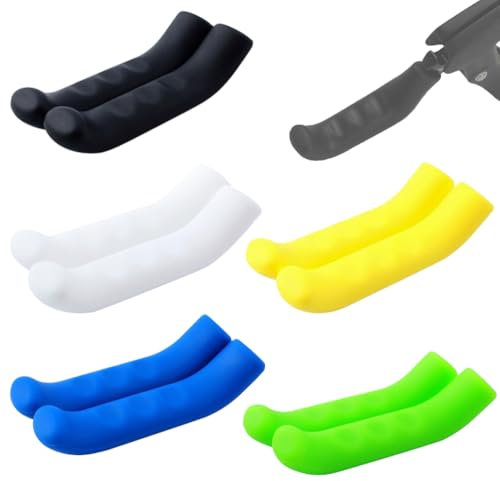Fahrradbremshebelabdeckungen Silikon Lenkerschützer Rutschfeste Bremsgriffe Silikonabdeckungen Fahrradbremshebelabdeckungen Mountain Road Fahrradgriffe 5 Paare 5 Farben