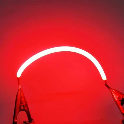 Flexibles 3-V-Filament, 38 mm, 60 mm, 80 mm, 95 mm, 130 mm, 145 mm, 185 mm, 255 mm, 300 mm, 450 mm, LED-Filament, LED-Perlendiode, Lichtzubehör, 38 mm, weiches Filament, rotes Licht, 3 V