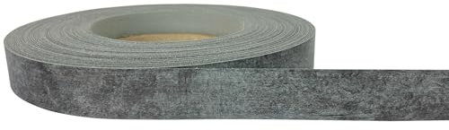 DecoMeister Kantenumleimer mit Schmelzkleber Möbelkantenband Melaminkantenumleimer Umleimer Melamin Bügelkante Dekor für Regalbrett Furnier zum Aufbügeln 40mm x 5m Kantenband Beton Dunkel