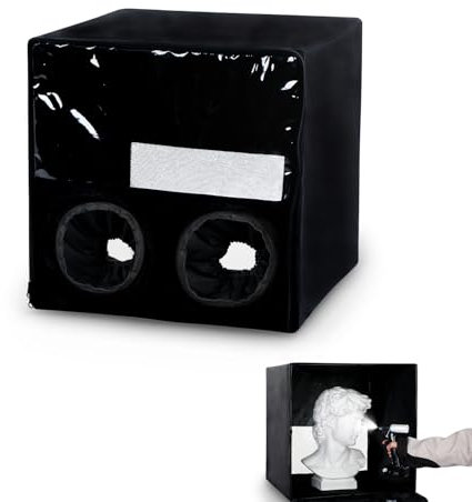 WISEPRO Cabina de pulverización portátil, cabina de pintura Hobby&Profi pequeña cabina para aerógrafo, tienda de pulverización para modelos, arte de uñas, manualidades, proyectos de bricolaje
