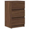 vidaXL Nachttisch mit 3 Schubladen Braun Eichen-Optik 39x35x65 cm, Nachtschrank, Nachtkommode, Betttisch, Nachtkonsole, Bettschrank