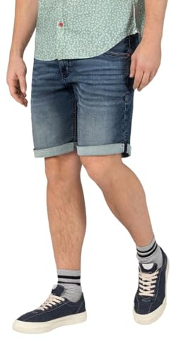 Timezone Herren Jeans Shorts Regular JACKYTZ Short Mid Waist Regular Fit Blau, Größe:W 33, Farbe:3058-3904 Vintage Blue Wash
