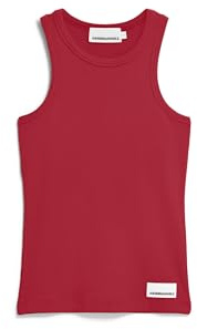 ARMEDANGELS Damen RIPP-Top aus Bio-Baumwoll Mix KANITAA Fitted Red Ash