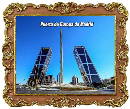 Puerta de Europa de Madrid Spain Fridge Magnets Tourist Souvenir Refrigerator Decoration Magnet