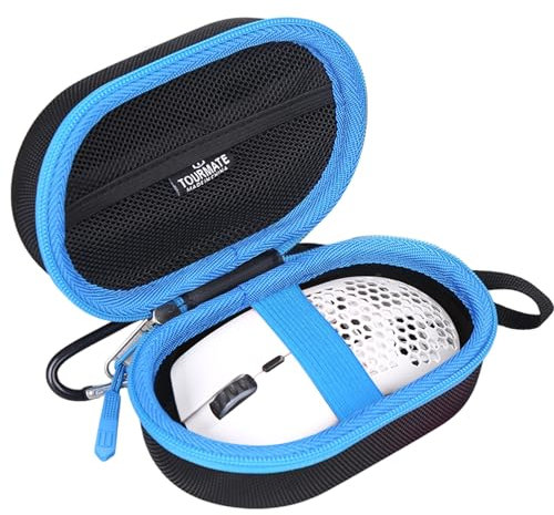 Tourmate Storage Case for Glorious/TMKB Falcon M1SE/HyperX Gaming Wireless Mouse, Model O/D RGB Mouse with Lights Hard Travel Case, Protective Carrying Storage Bag(Only Box) (Black & Blue)
