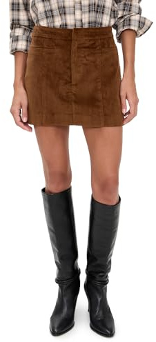 ASTR the label Women's Doria Corduroy Skirt, Camel, S